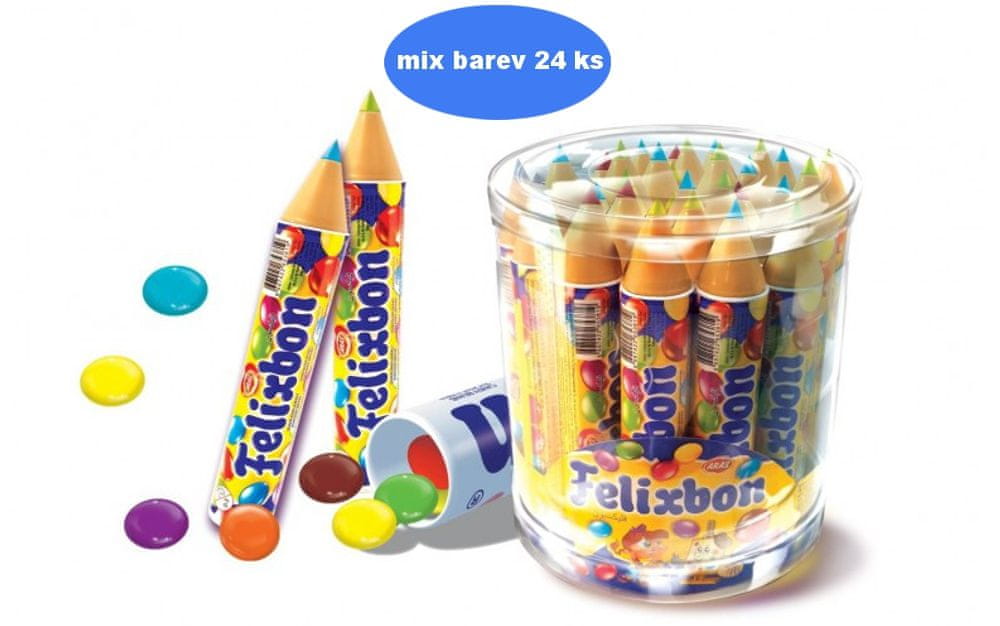 WEBHIDDENBRAND Felixbon farebná ceruzka s dražé 15g (mix farieb 24 ks)